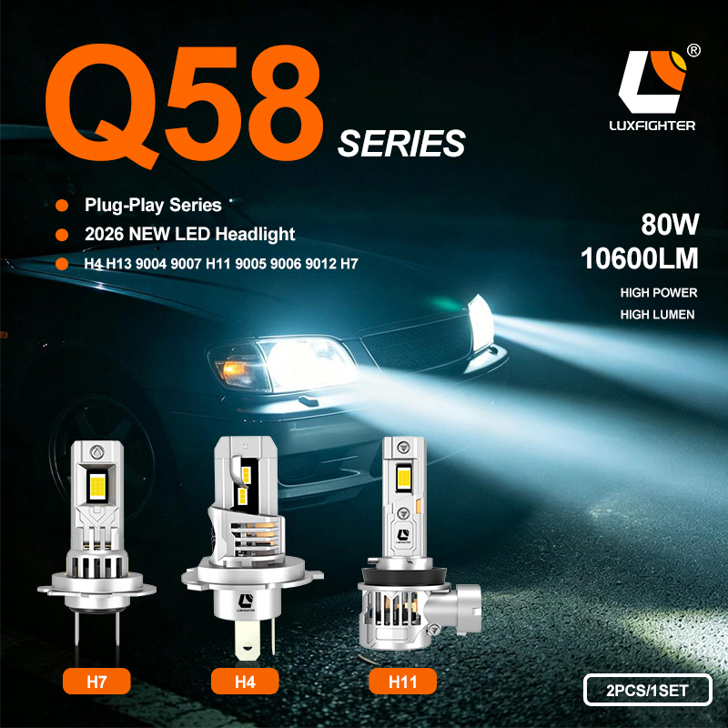 Tamamilə yeni LUXFIGHTER 2026 Q58 seriyalı plug-in LED avtomobil fənərləri rəsmi olaraq təqdim edildi.